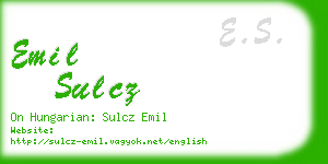 emil sulcz business card